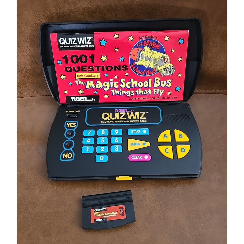 Vintage Tiger Quiz Wiz Electronic 1001 Question Game & 1 Cartridge #48 EW2096